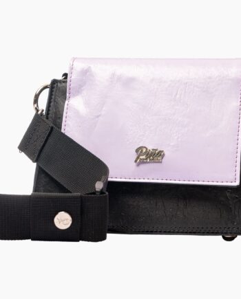 Cartera Orquídea Lila Negro